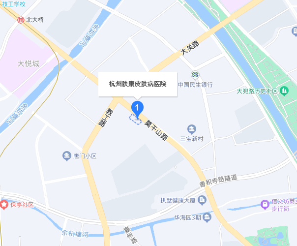 来院路线：杭州肤康皮肤病医院