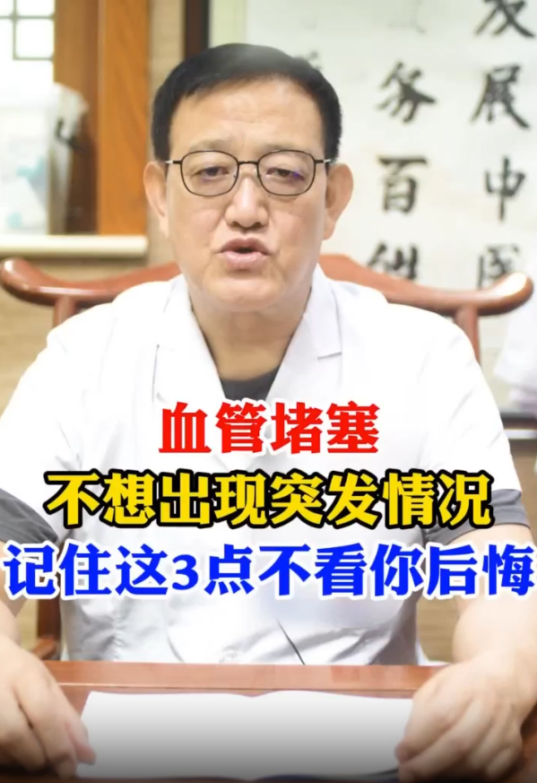 血管堵塞不想出现突发情况，记住这3点